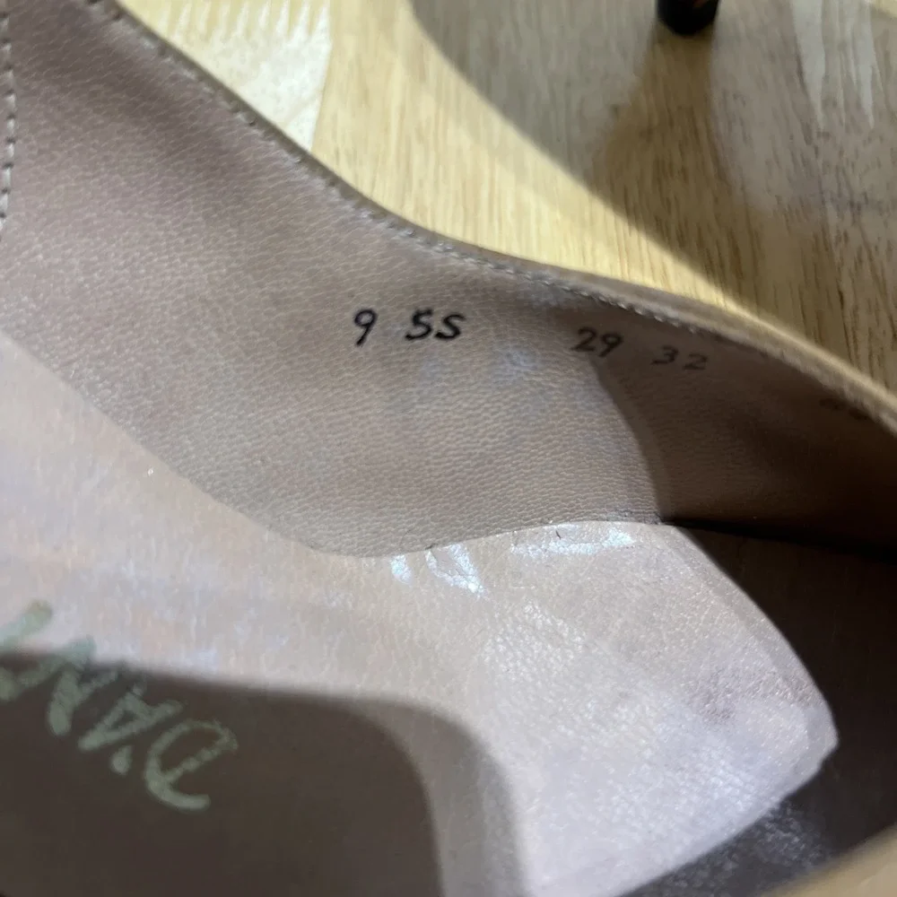 D'Antonio New York Tortoise Shell‎ & Velvet Bow Heels 9 SS